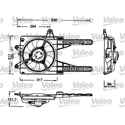 Ventilátor chladenia motora VALEO 698178