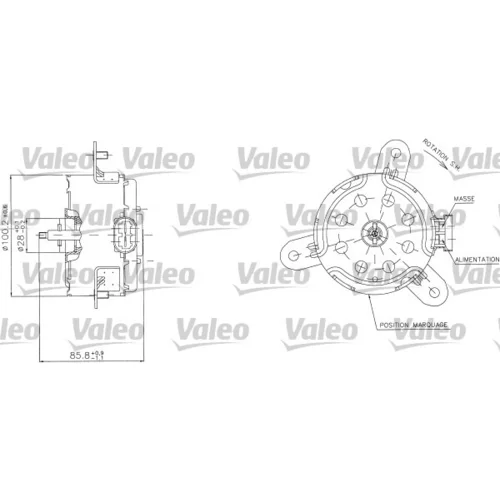 Elektromotor vetráka chladiča VALEO 698408