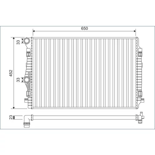 Chladič motora VALEO 701132