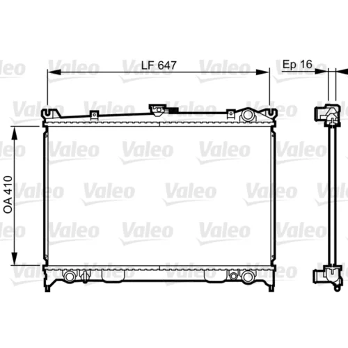 Chladič motora VALEO 731654