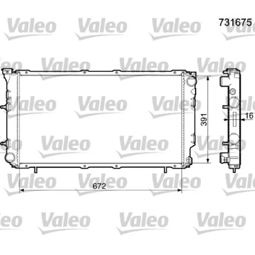 Chladič motora VALEO 731675