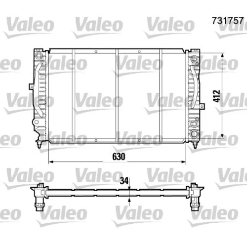 Chladič motora VALEO 731757