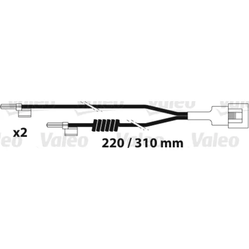 Výstražný kontakt opotrebenia brzdového obloženia VALEO 882315