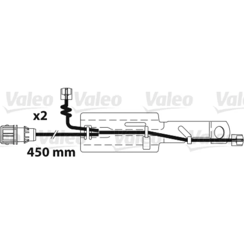 Výstražný kontakt opotrebenia brzdového obloženia VALEO 882324