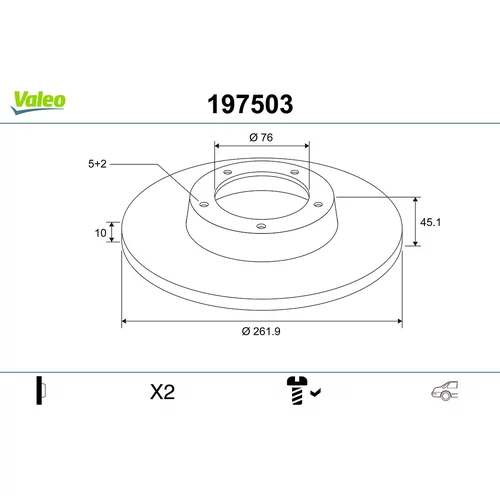 Brzdový kotúč 197503 /VALEO/