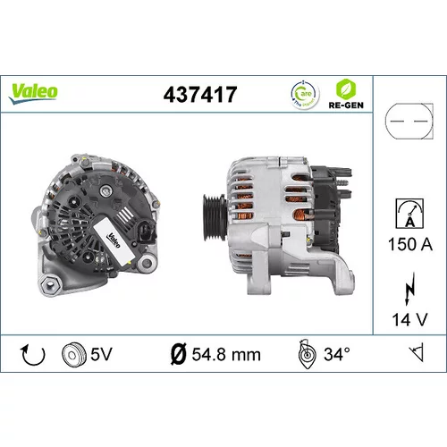 Alternátor VALEO 437417