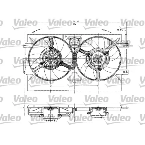 Ventilátor chladenia motora VALEO 698322