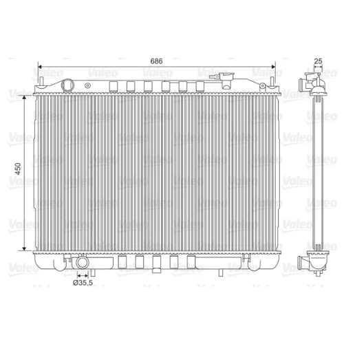 Chladič motora VALEO 701611