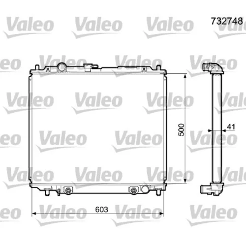 Chladič motora VALEO 732748