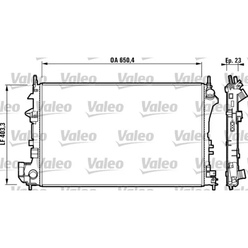 Chladič motora VALEO 732879