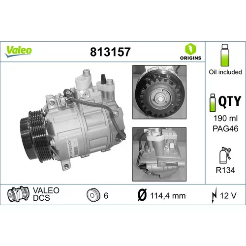 Kompresor klimatizácie VALEO 813157