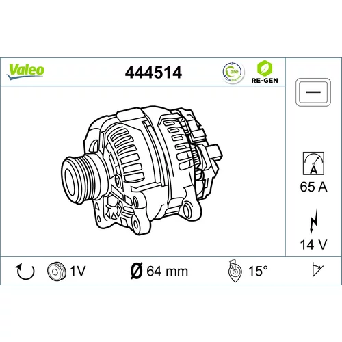 Alternátor VALEO 444514