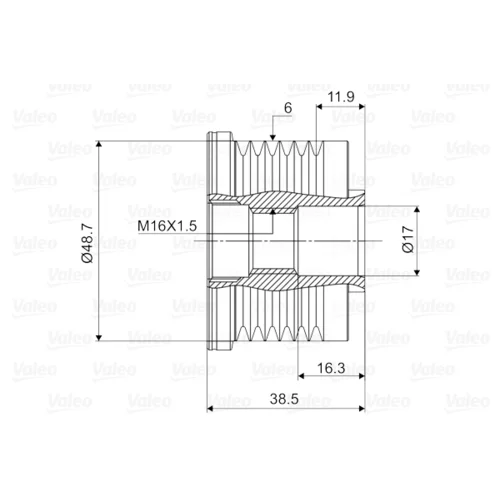 Voľnobežka alternátora 588029 /VALEO/ - obr. 1