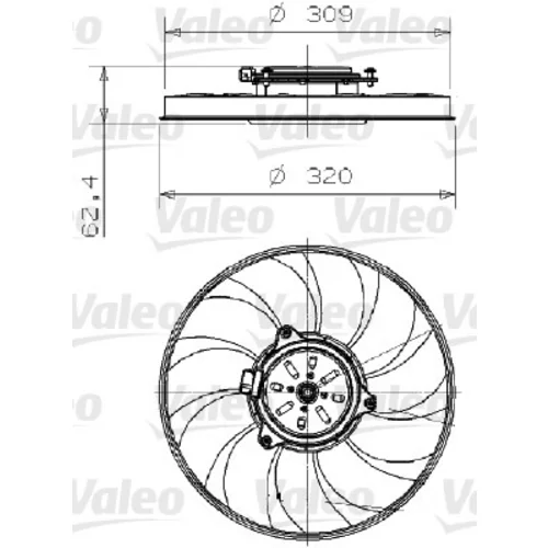 Ventilátor chladenia motora VALEO 696002