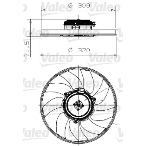 Ventilátor chladenia motora VALEO 696027