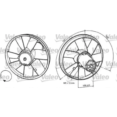 Ventilátor chladenia motora VALEO 698367