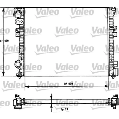 Chladič motora VALEO 731166