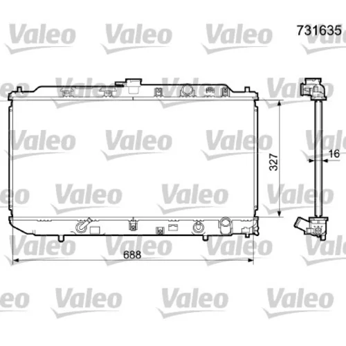 Chladič motora VALEO 731635