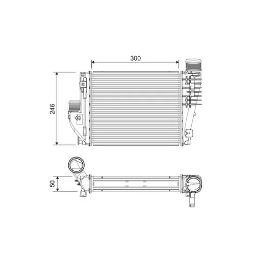 Chladič plniaceho vzduchu 818304 /VALEO/