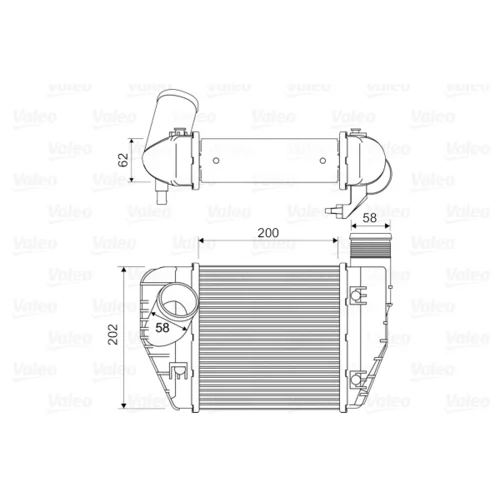 Chladič plniaceho vzduchu 818326 /VALEO/