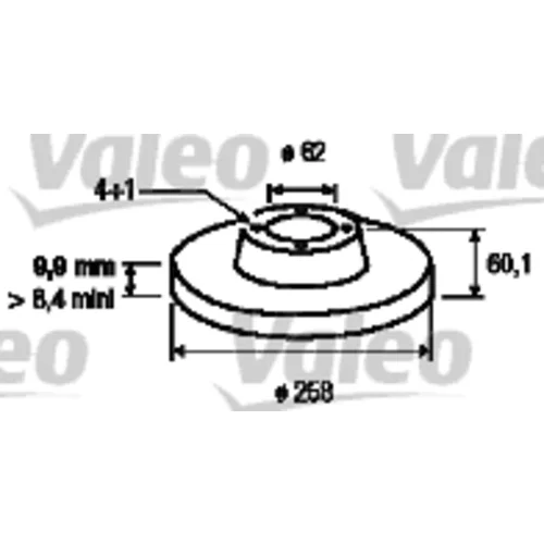 Brzdový kotúč VALEO 186117