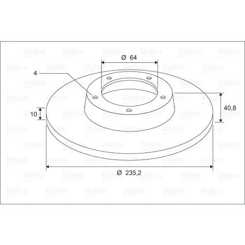 Brzdový kotúč VALEO 197777 - obr. 1
