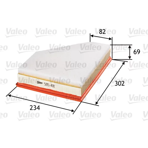 Vzduchový filter 585401 /VALEO/