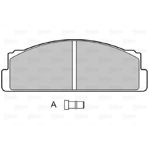 Sada brzdových platničiek kotúčovej brzdy VALEO 598090 - obr. 1