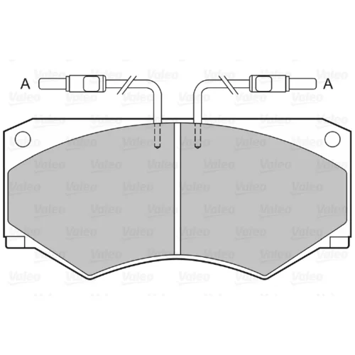 Sada brzdových platničiek kotúčovej brzdy VALEO 598613 - obr. 1
