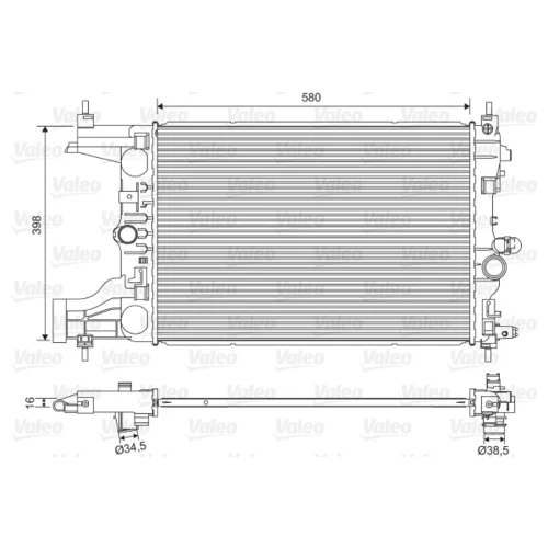 Chladič motora 701594 /VALEO/