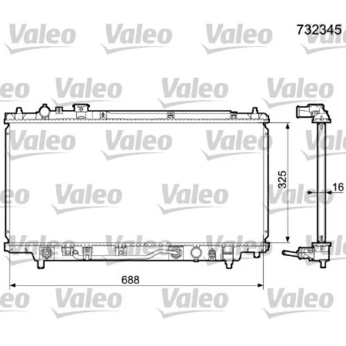 Chladič motora VALEO 732345