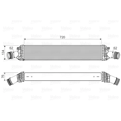 Chladič plniaceho vzduchu 818654 /VALEO/