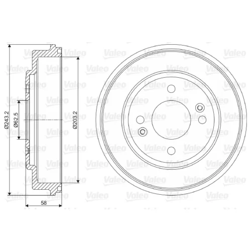 Brzdový bubon VALEO 237051