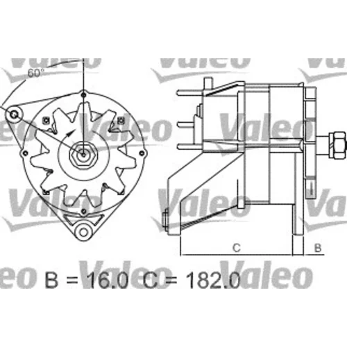 Alternátor VALEO 436583 - obr. 1