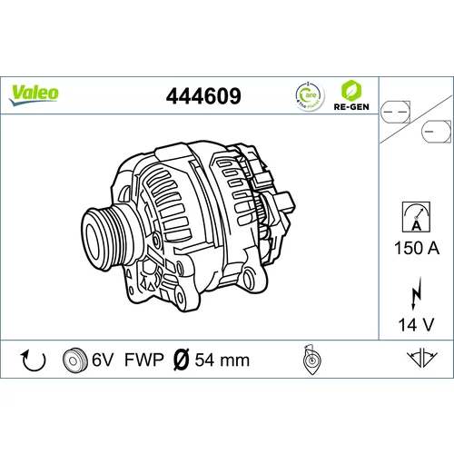 Alternátor VALEO 444609