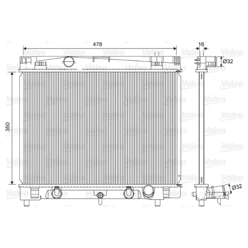 Chladič motora VALEO 701568