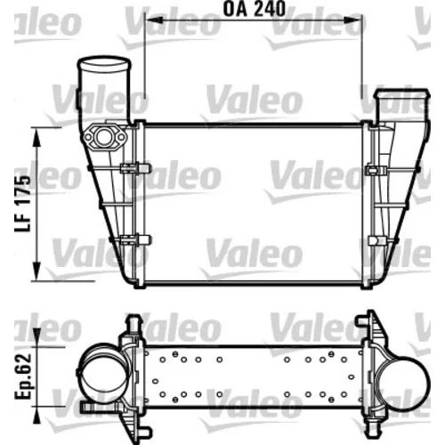 Chladič plniaceho vzduchu 817625 /VALEO/