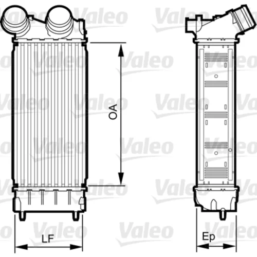 Chladič plniaceho vzduchu VALEO 818226