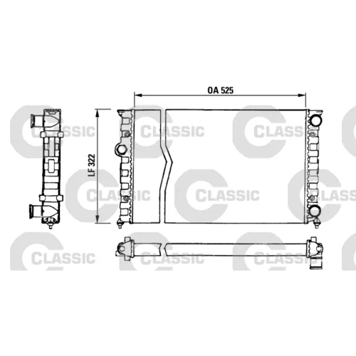 Chladič motora VALEO 230505