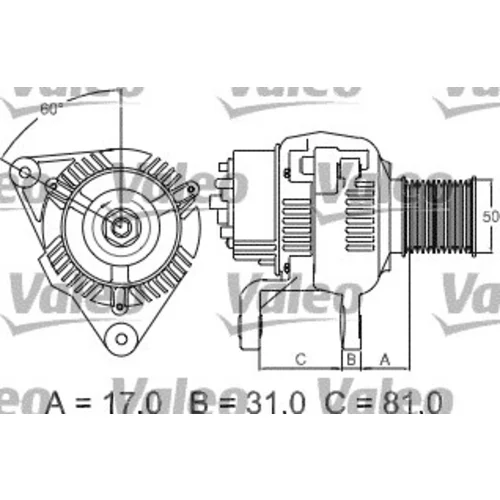 Alternátor VALEO 437209 - obr. 1