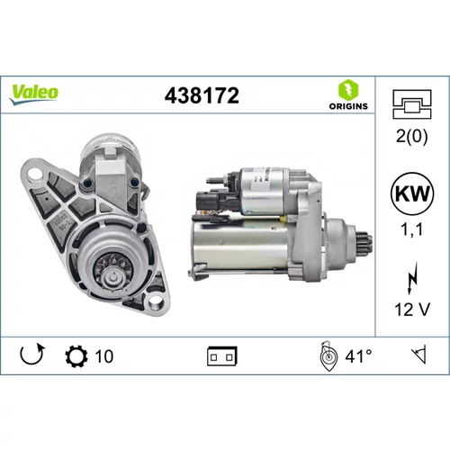 Štartér VALEO 438172