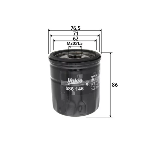 Olejový filter VALEO 586146