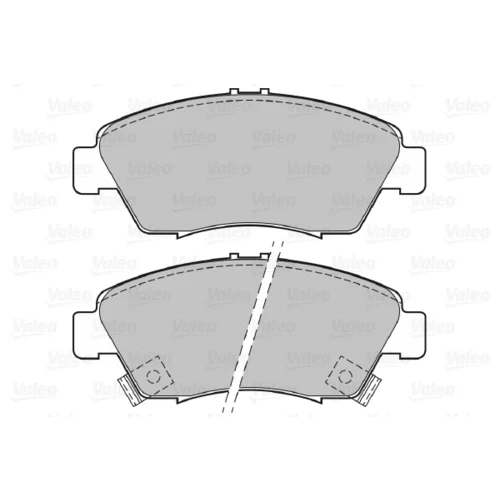 Sada brzdových platničiek kotúčovej brzdy VALEO 598494 - obr. 1
