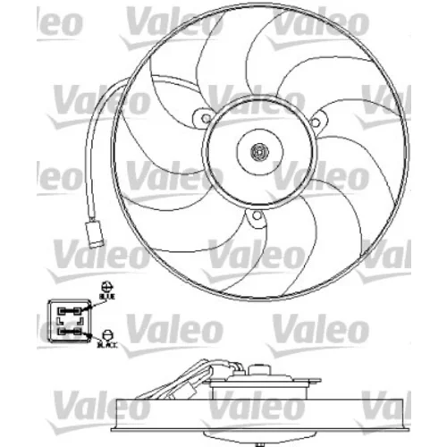 Ventilátor chladenia motora VALEO 696191