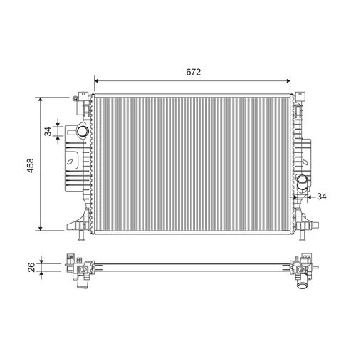 Chladič motora VALEO 701364