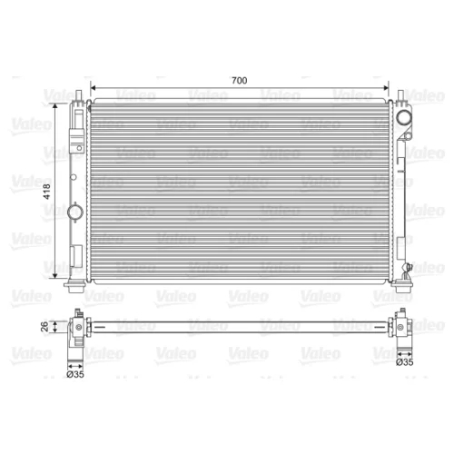 Chladič motora VALEO 701571