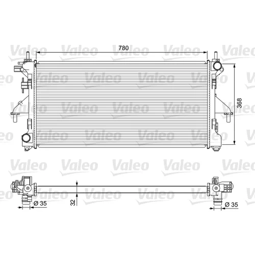 Chladič motora VALEO 701727