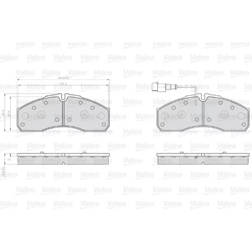 Sada brzdových platničiek kotúčovej brzdy VALEO 873160 - obr. 1