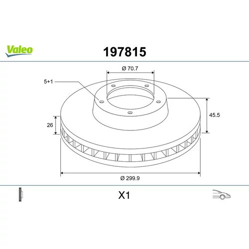 Brzdový kotúč VALEO 197815