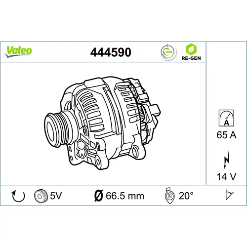 Alternátor VALEO 444590